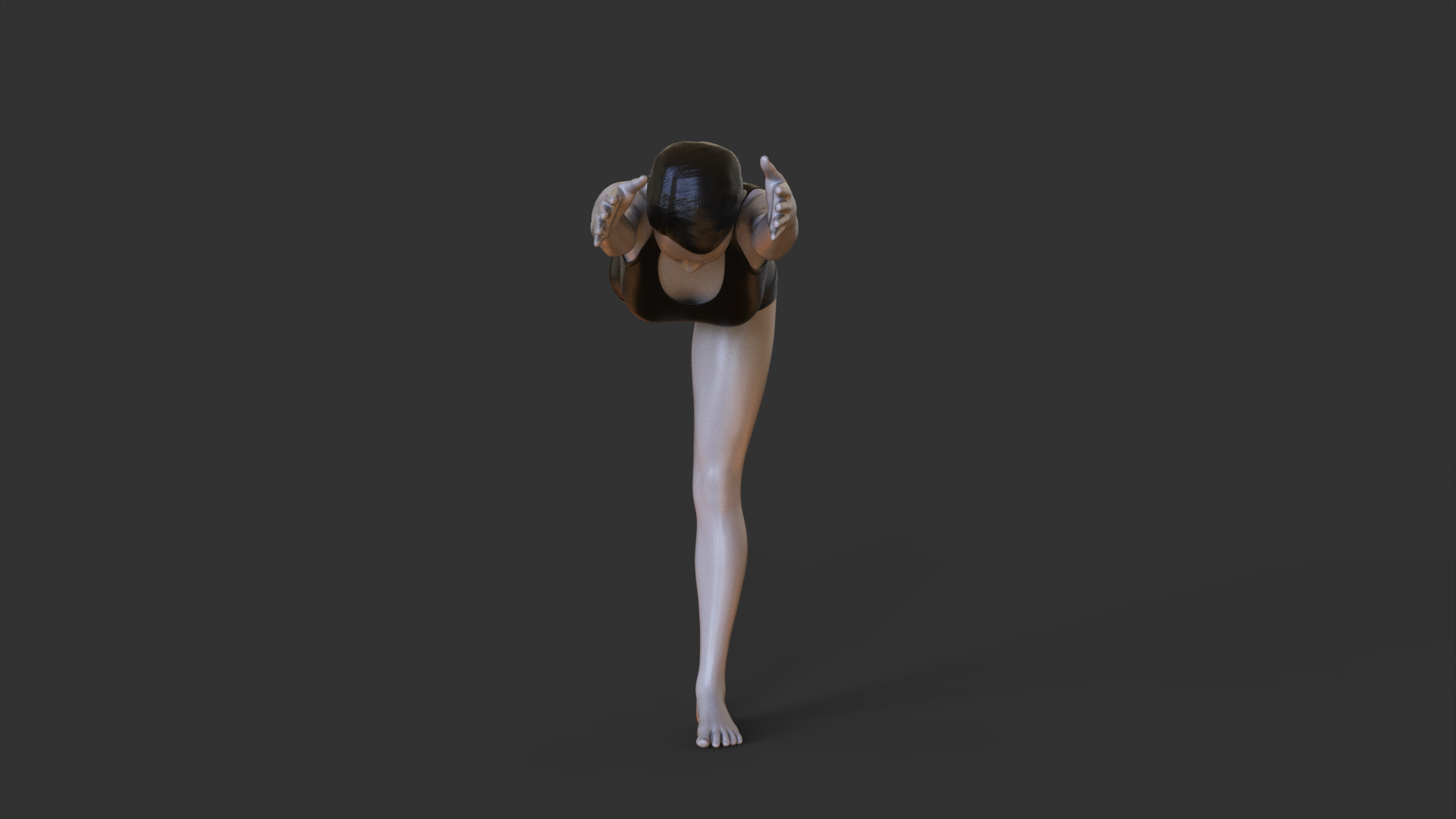 Yoga Pose - Warrior 3 Pose - Virabhadrasana 3D print model_7