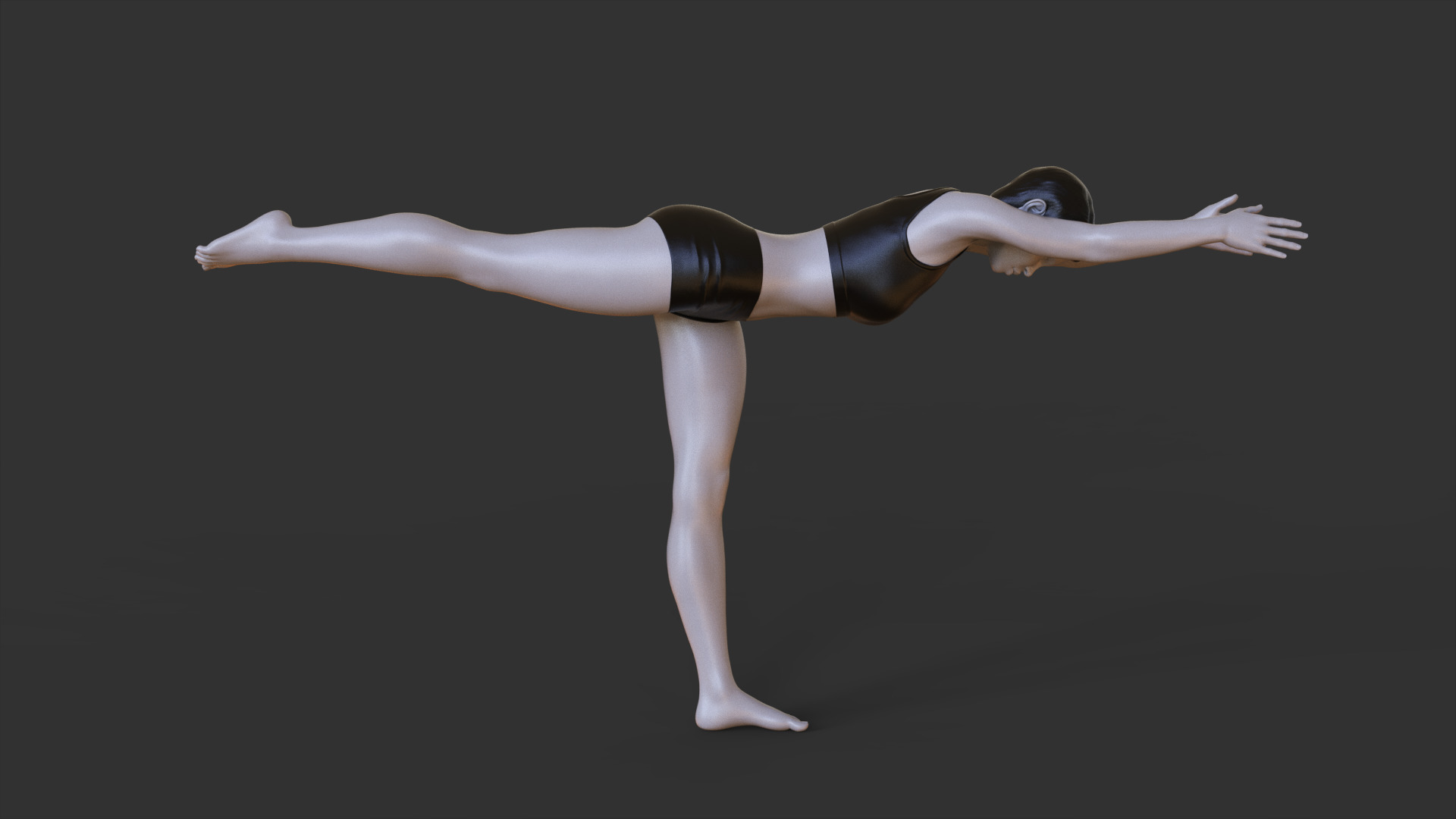 Yoga Pose - Warrior 3 Pose - Virabhadrasana 3D print model_5