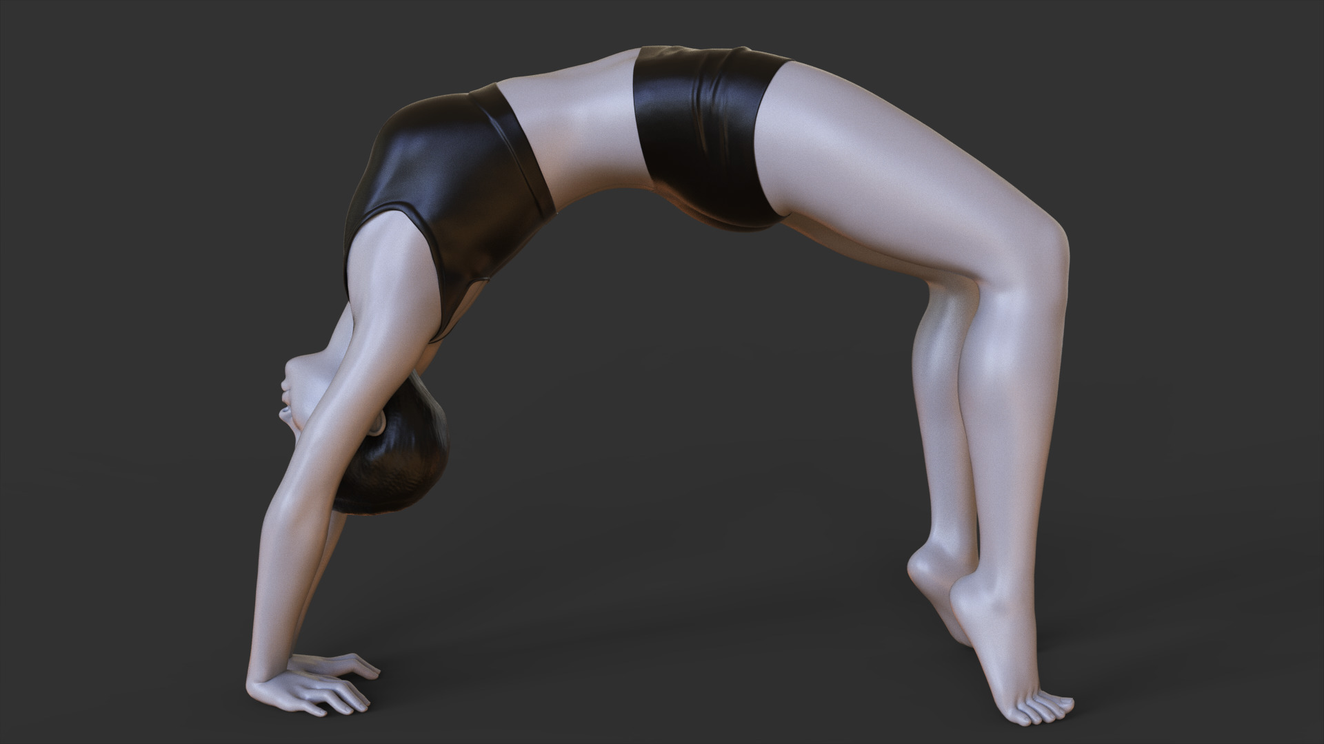 Yoga Pose - Wheel Pose - Chakrasana 3D print model_9
