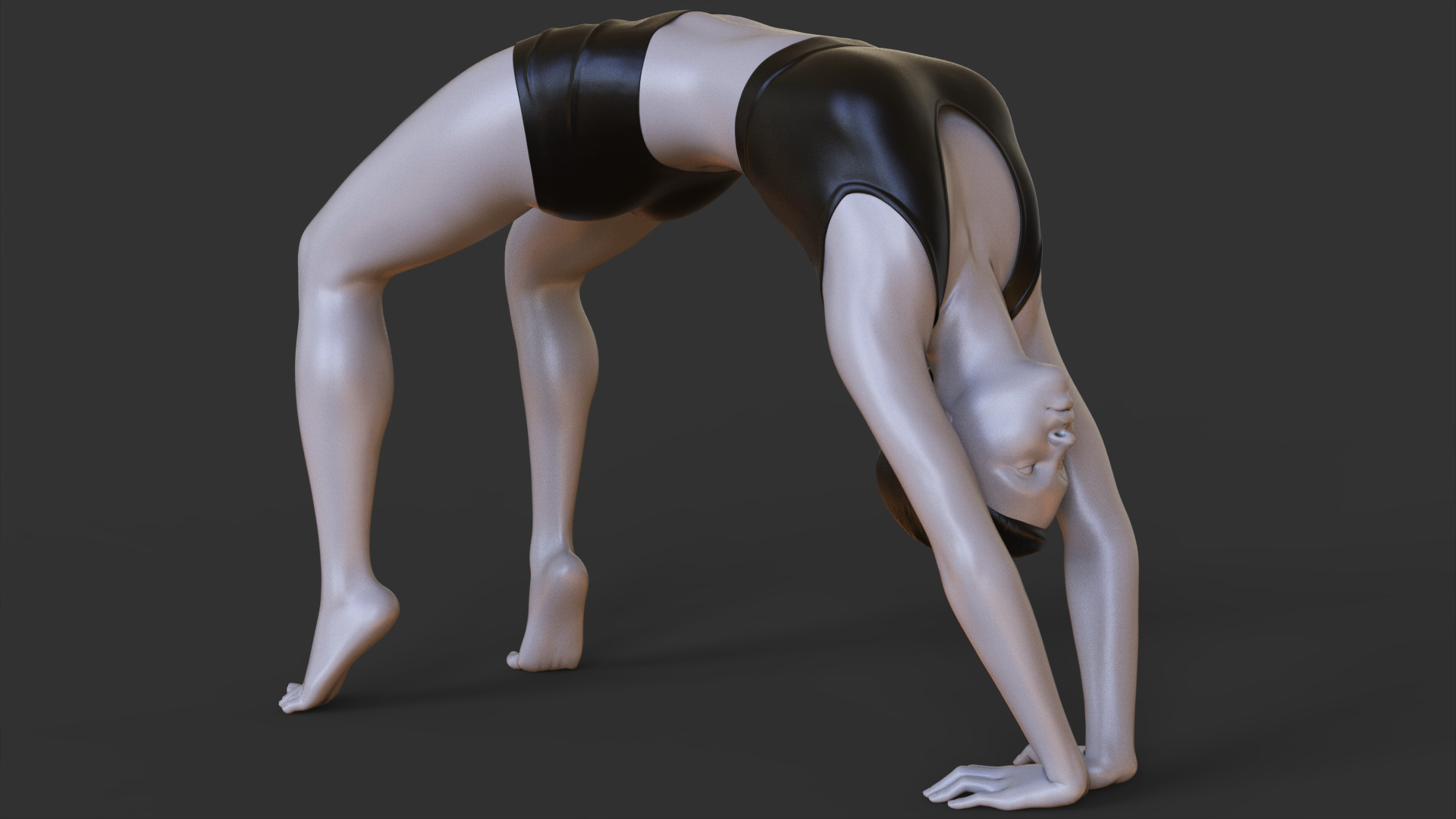 Yoga Pose - Wheel Pose - Chakrasana 3D print model_6