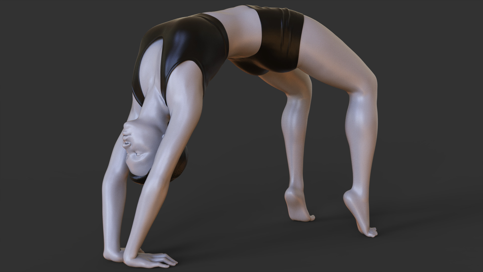Yoga Pose - Wheel Pose - Chakrasana 3D print model_8