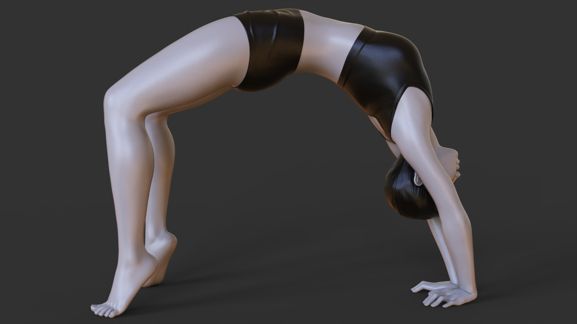 Yoga Pose - Wheel Pose - Chakrasana 3D print model_5