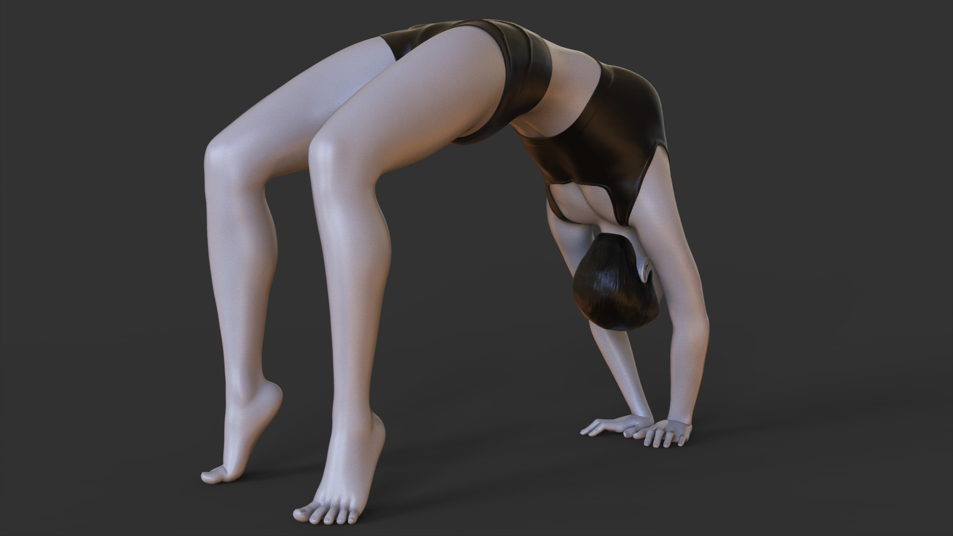 Yoga Pose - Wheel Pose - Chakrasana 3D print model_4