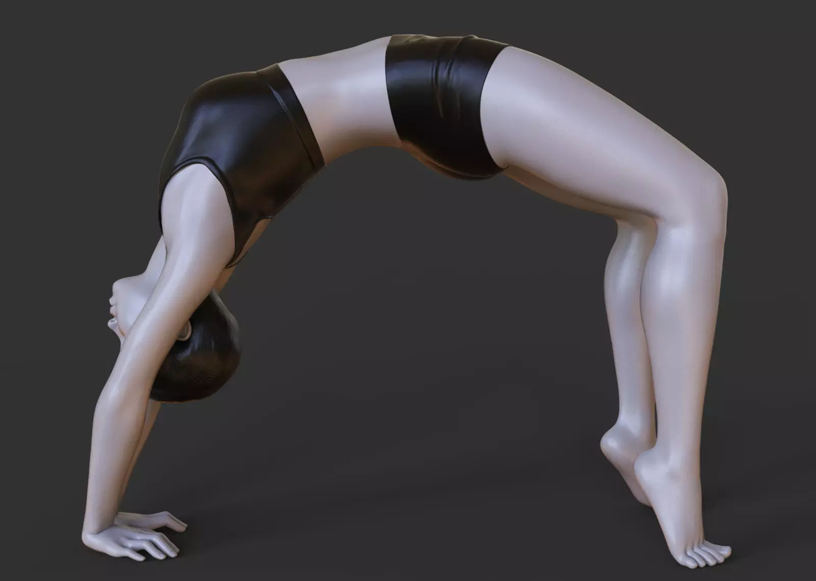 Yoga Pose - Wheel Pose - Chakrasana 3D print model_0