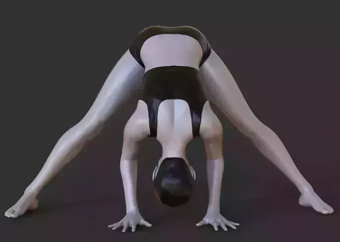 Yoga Pose - Wide Forward fold pose - Prasarita Padottanasana 3D print model