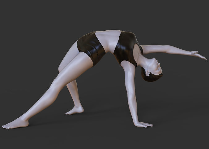Yoga Pose - Wild Thing Pose - Camatkarasana 3D print model