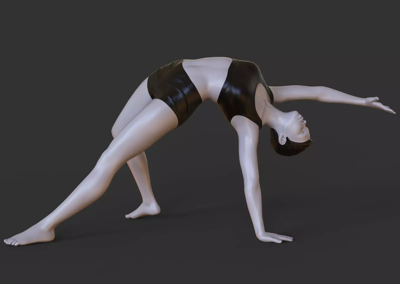 Yoga Pose - Wild Thing Pose - Camatkarasana 3D print model_0