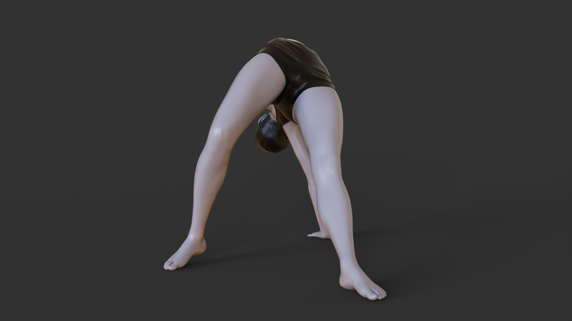 Yoga Pose - Wild Thing Pose - Camatkarasana 3D print model_7