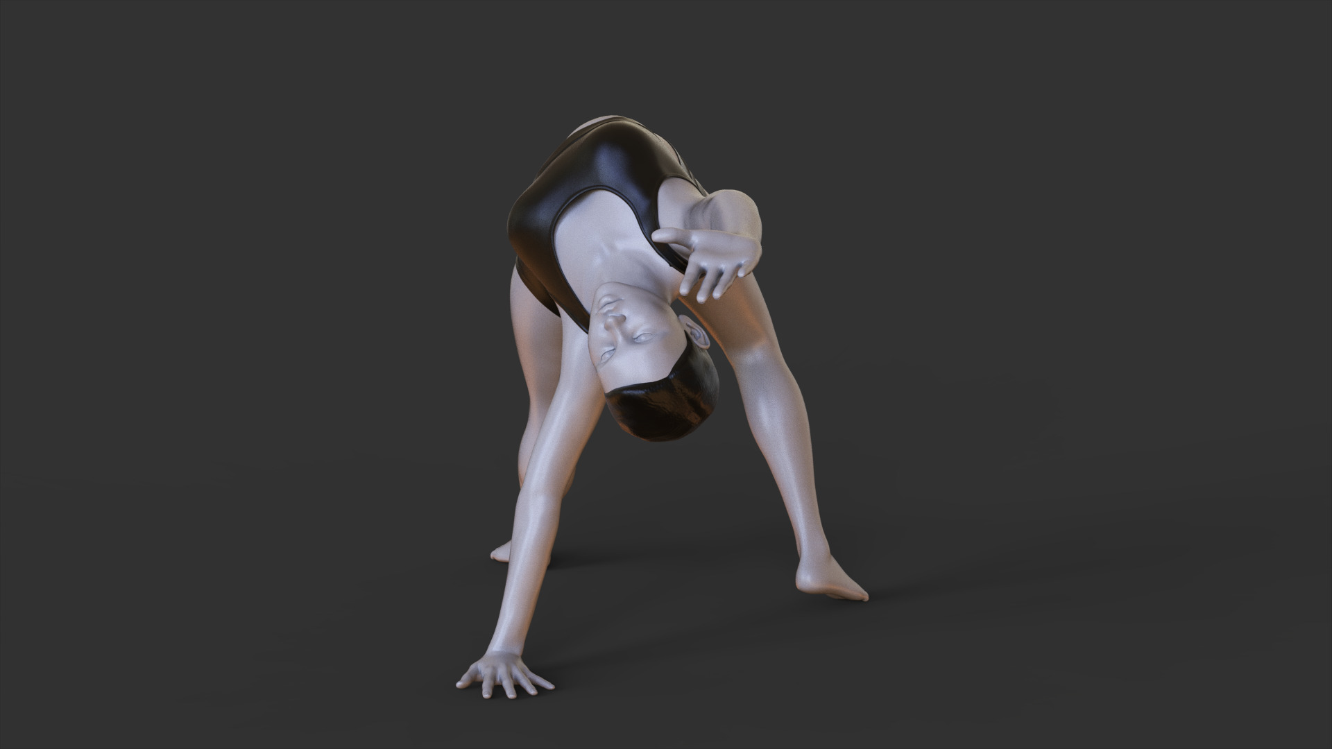 Yoga Pose - Wild Thing Pose - Camatkarasana 3D print model_3