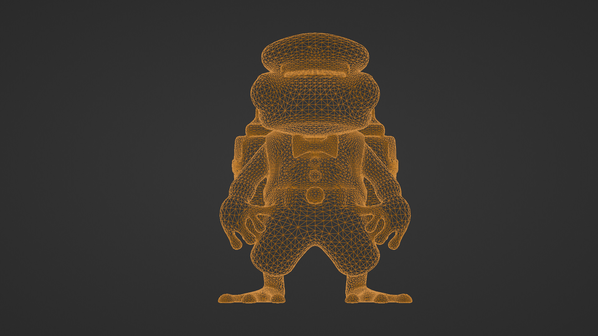 Stylized Cartoon Frog Character Low-poly 3D model_11