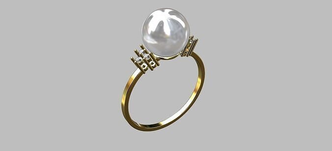 Pearl Ring 3D print model