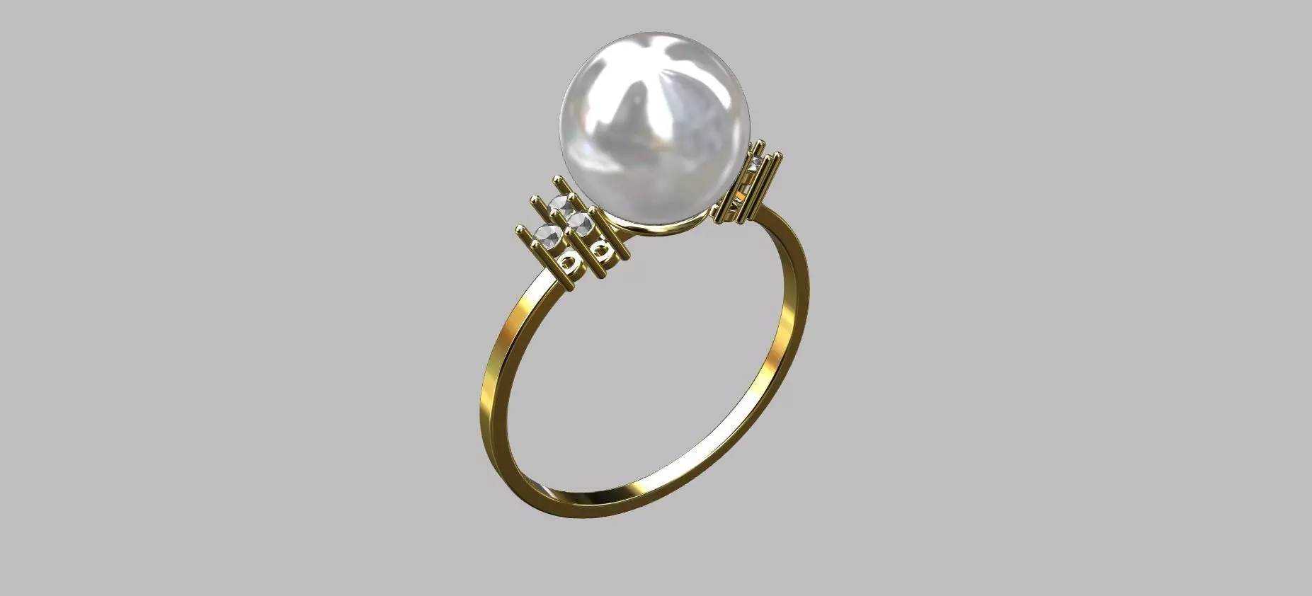 Pearl Ring 3D print model