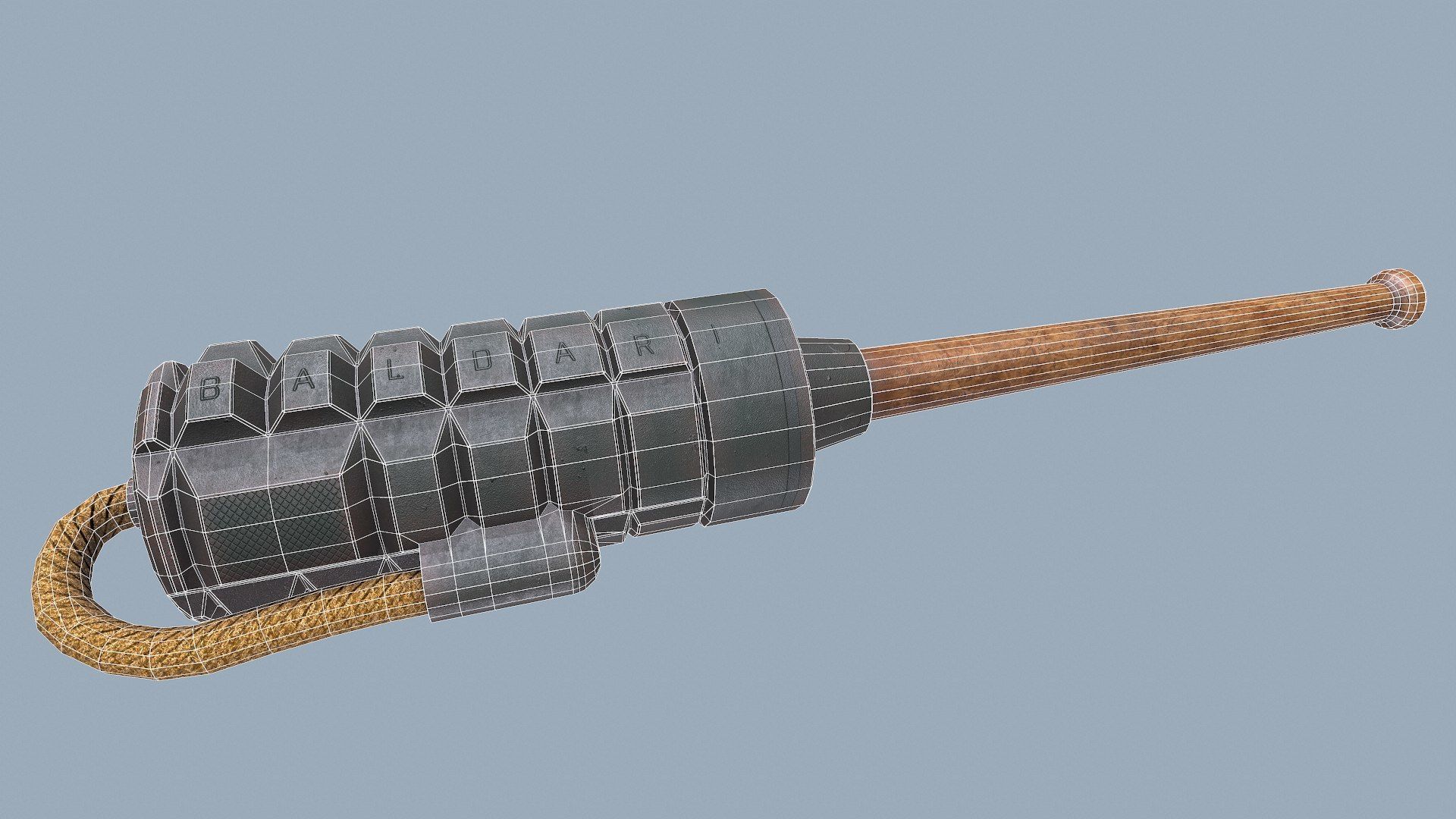 WW1 Baldari Grenade Low-poly PBR Low-poly 3D model_3