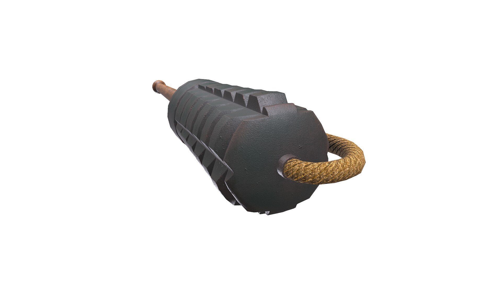 WW1 Baldari Grenade Low-poly PBR Low-poly 3D model_8