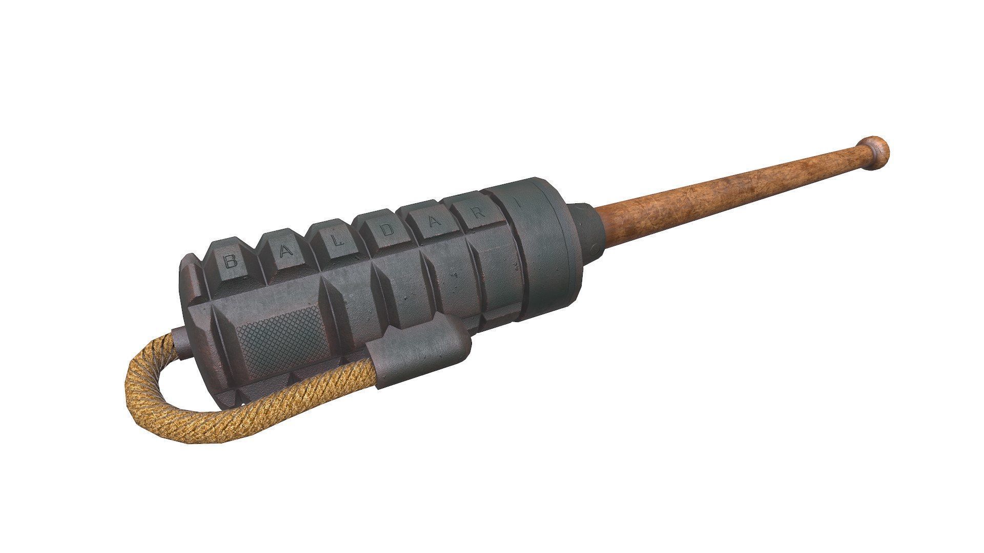 WW1 Baldari Grenade Low-poly PBR Low-poly 3D model_2