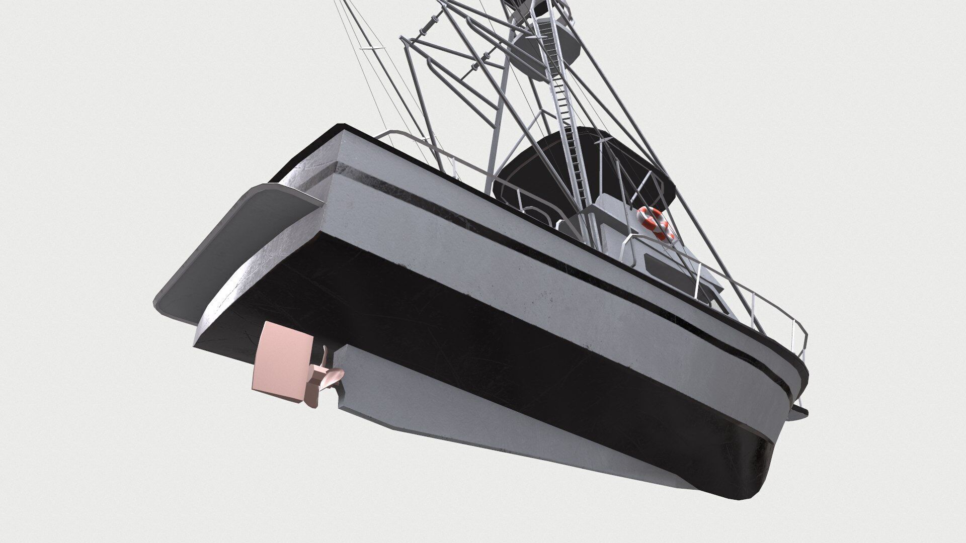 Sports Fishing Boat Low-Poly PBR Low-poly 3D model_22