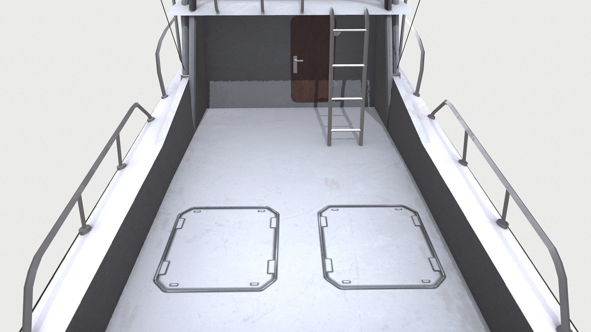 Sports Fishing Boat Low-Poly PBR Low-poly 3D model_17