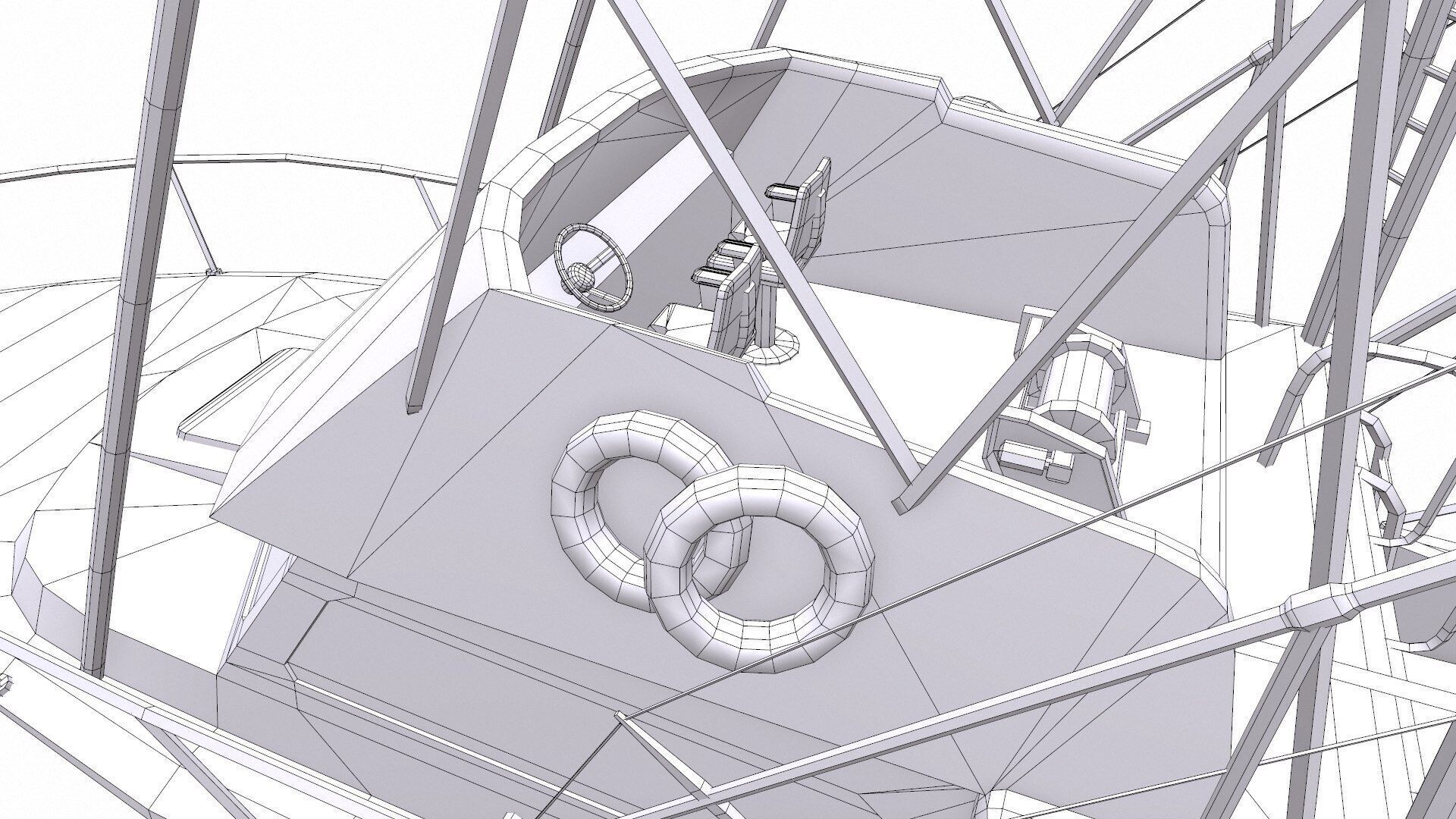 Sports Fishing Boat Low-Poly PBR Low-poly 3D model_26