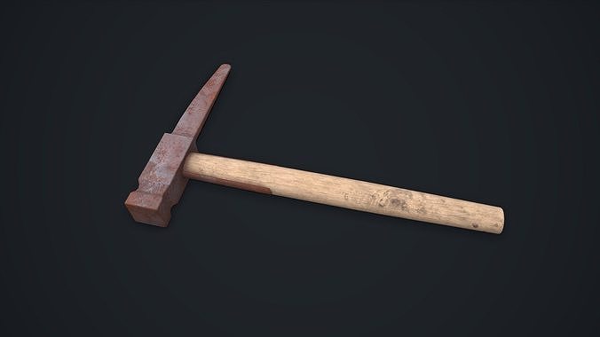 Rusty Hammer Low-poly PBR Free low-poly 3D model