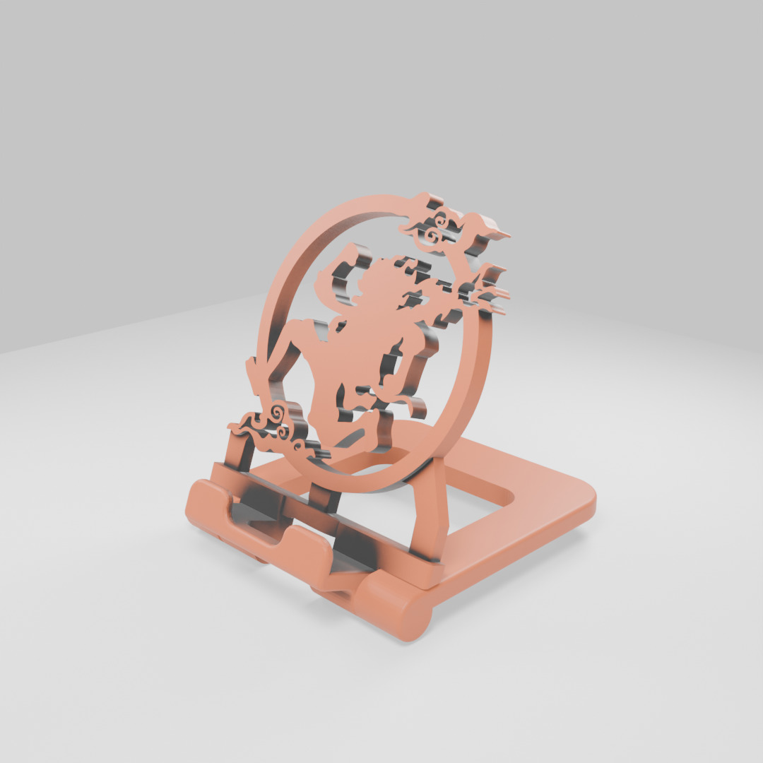 Luffy Gear 5  Nika  3D Printable Phone Stand One Piece Fan Art 3D print model_1