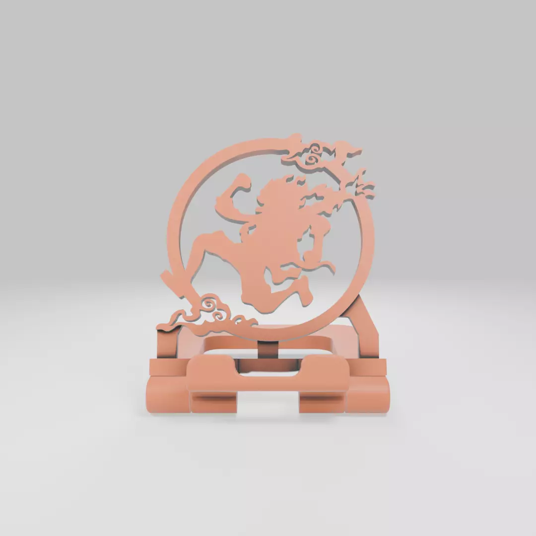 Luffy Gear 5  Nika  3D Printable Phone Stand One Piece Fan Art 3D print model_0