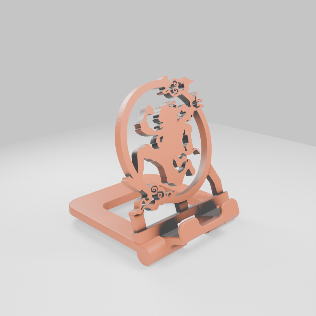 Luffy Gear 5  Nika  3D Printable Phone Stand One Piece Fan Art 3D print model_5