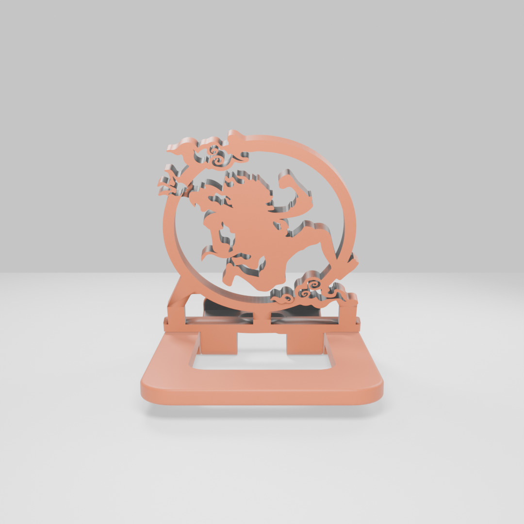 Luffy Gear 5  Nika  3D Printable Phone Stand One Piece Fan Art 3D print model_3