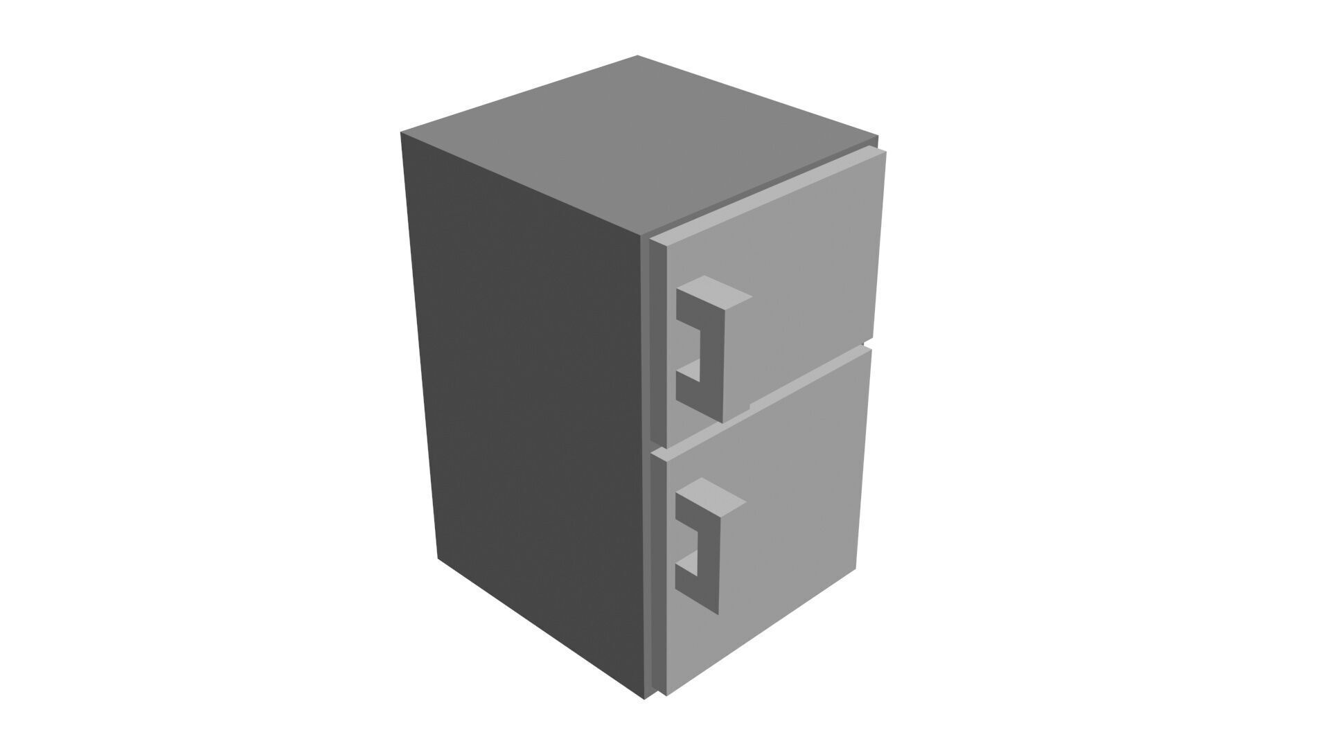 Low Poly Game Ready Refrigerator Low-poly 3D model_5