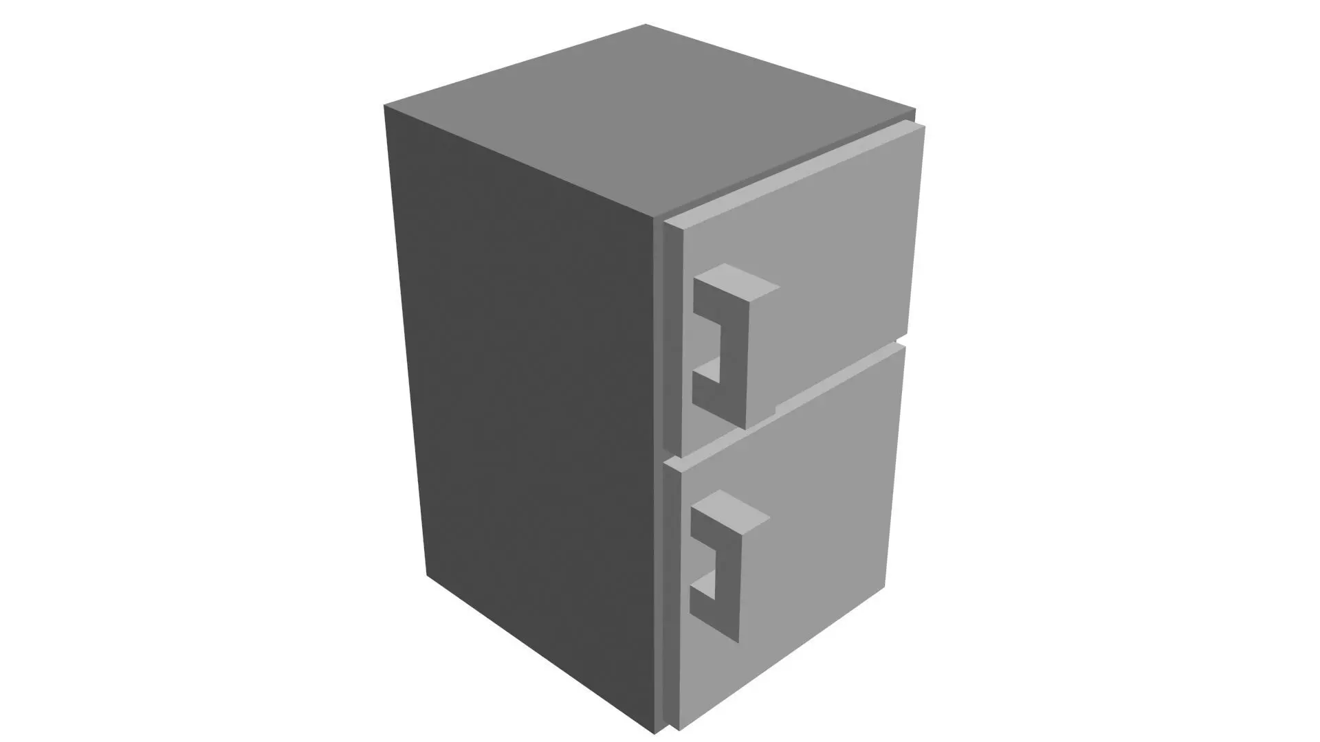 Low Poly Game Ready Refrigerator Low-poly 3D model_0