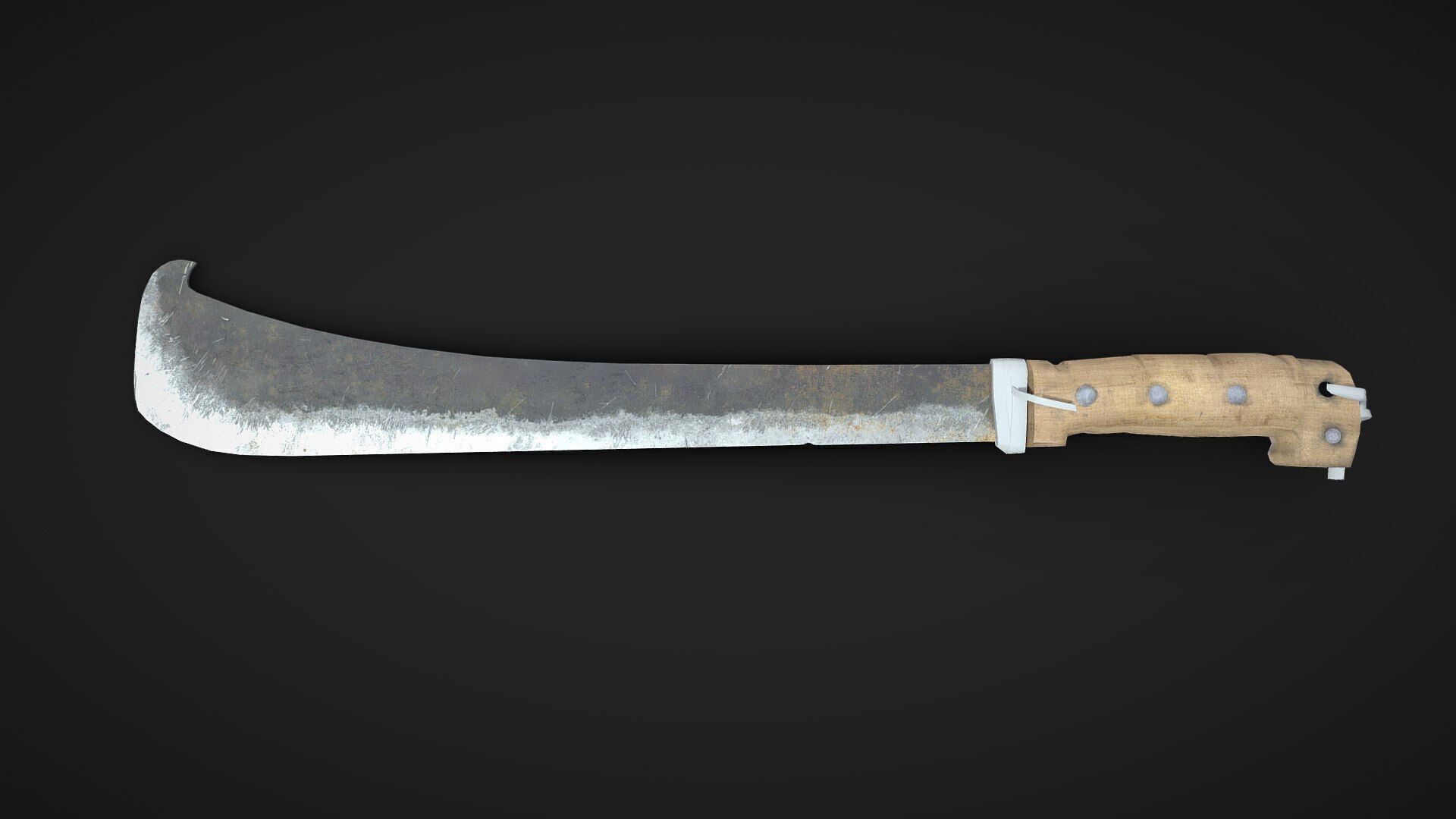 Machete Low-poly PBR Free Free low-poly 3D model_1