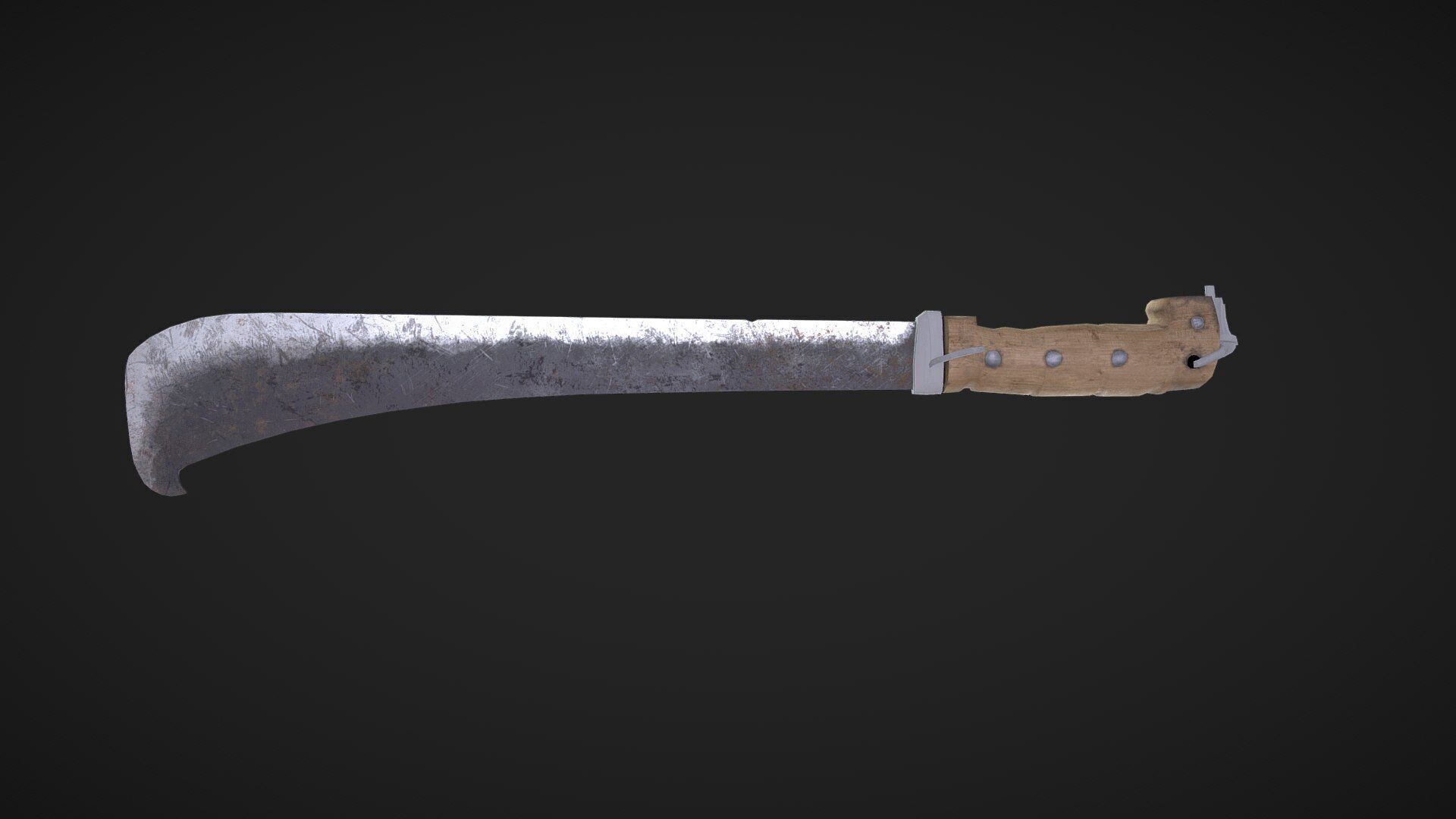 Machete Low-poly PBR Free Free low-poly 3D model_3
