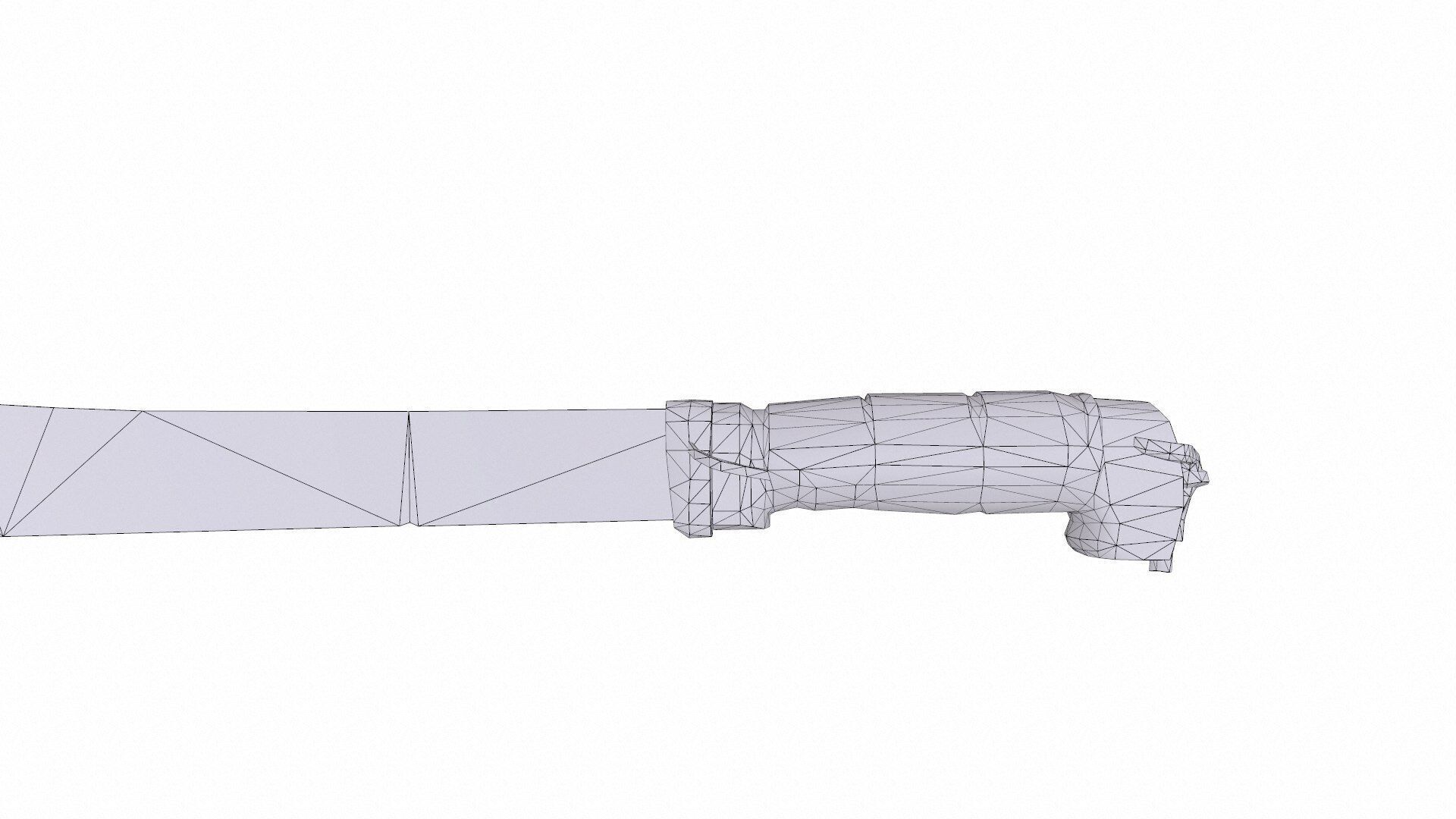 Machete Low-poly PBR Free Free low-poly 3D model_8