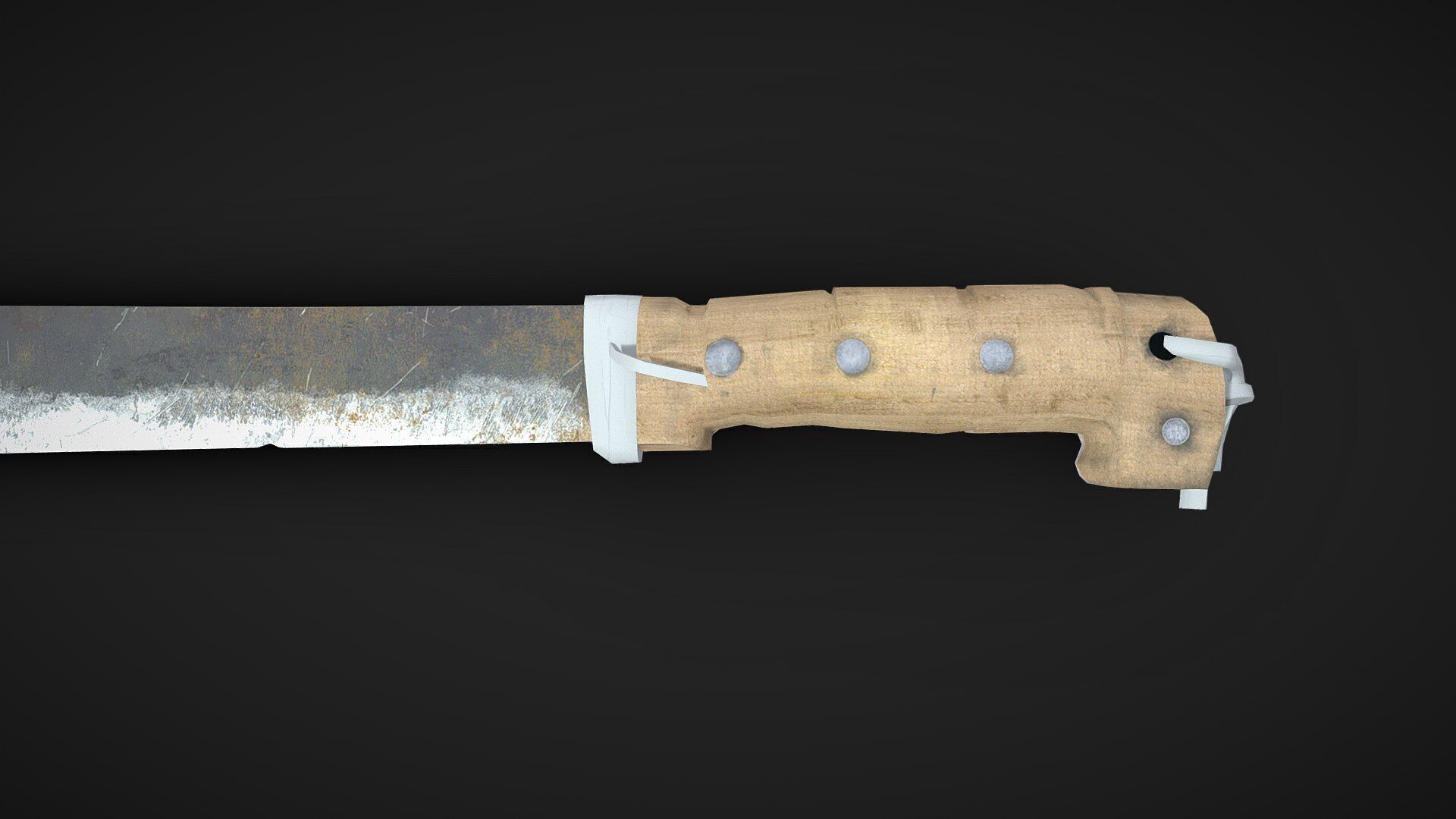 Machete Low-poly PBR Free Free low-poly 3D model_2