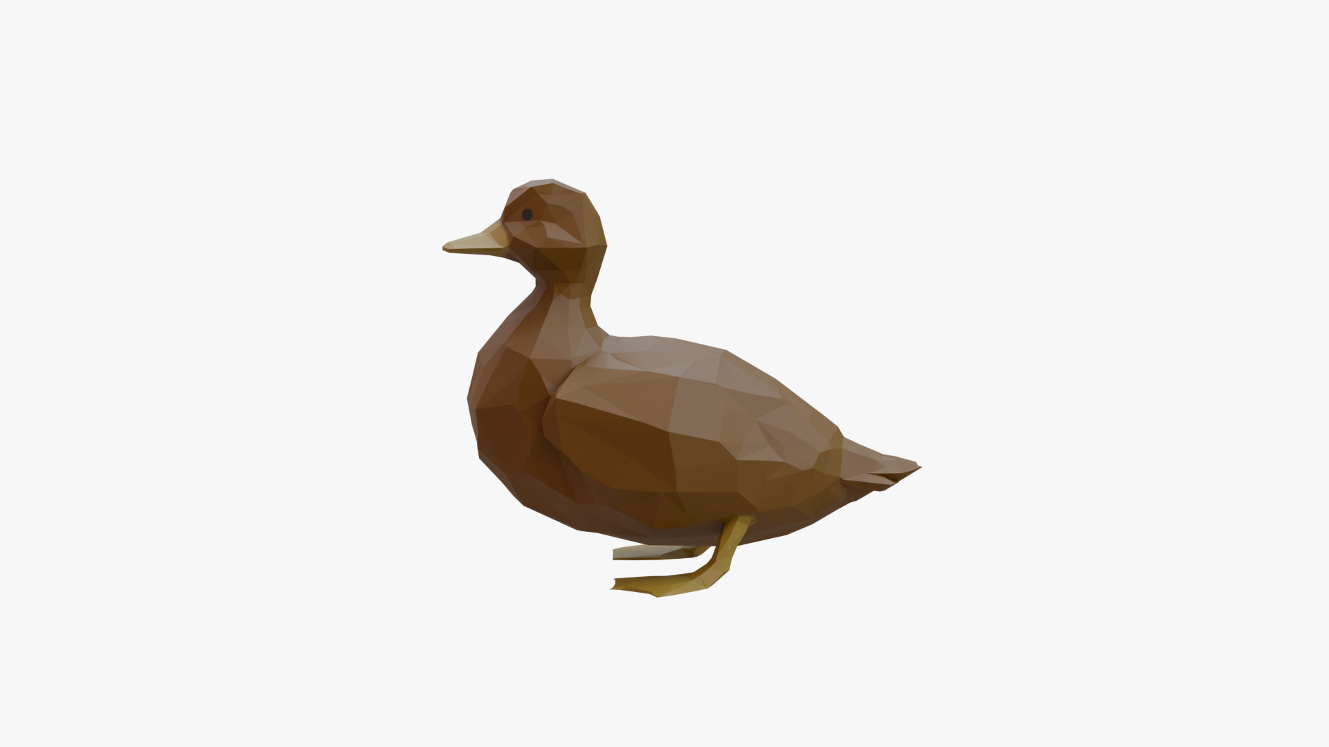 Duck low poly Low-poly 3D model_4