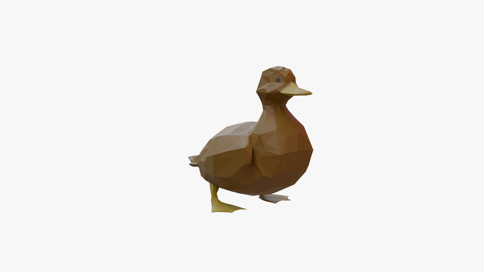 Duck low poly Low-poly 3D model_2