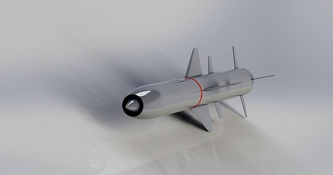 BrahMos Supersonic Cruise  missile Realistic 3D  3D model