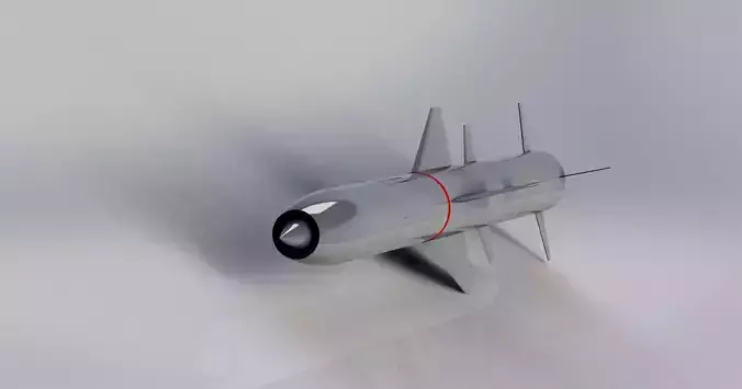 BrahMos Supersonic Cruise  missile Realistic 3D 