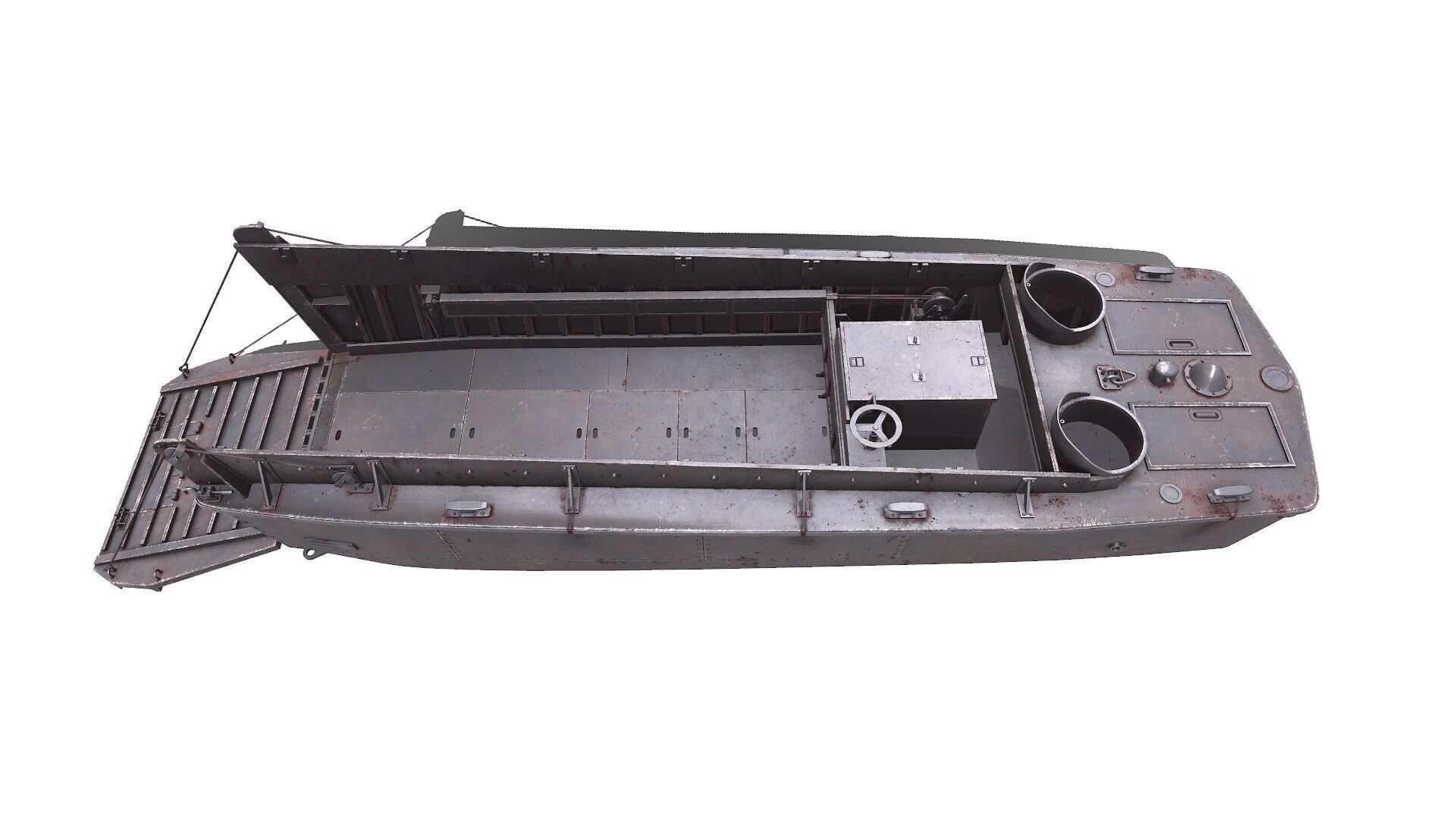 LCVP Higgins Boat Low-poly PBR Low-poly 3D model_13