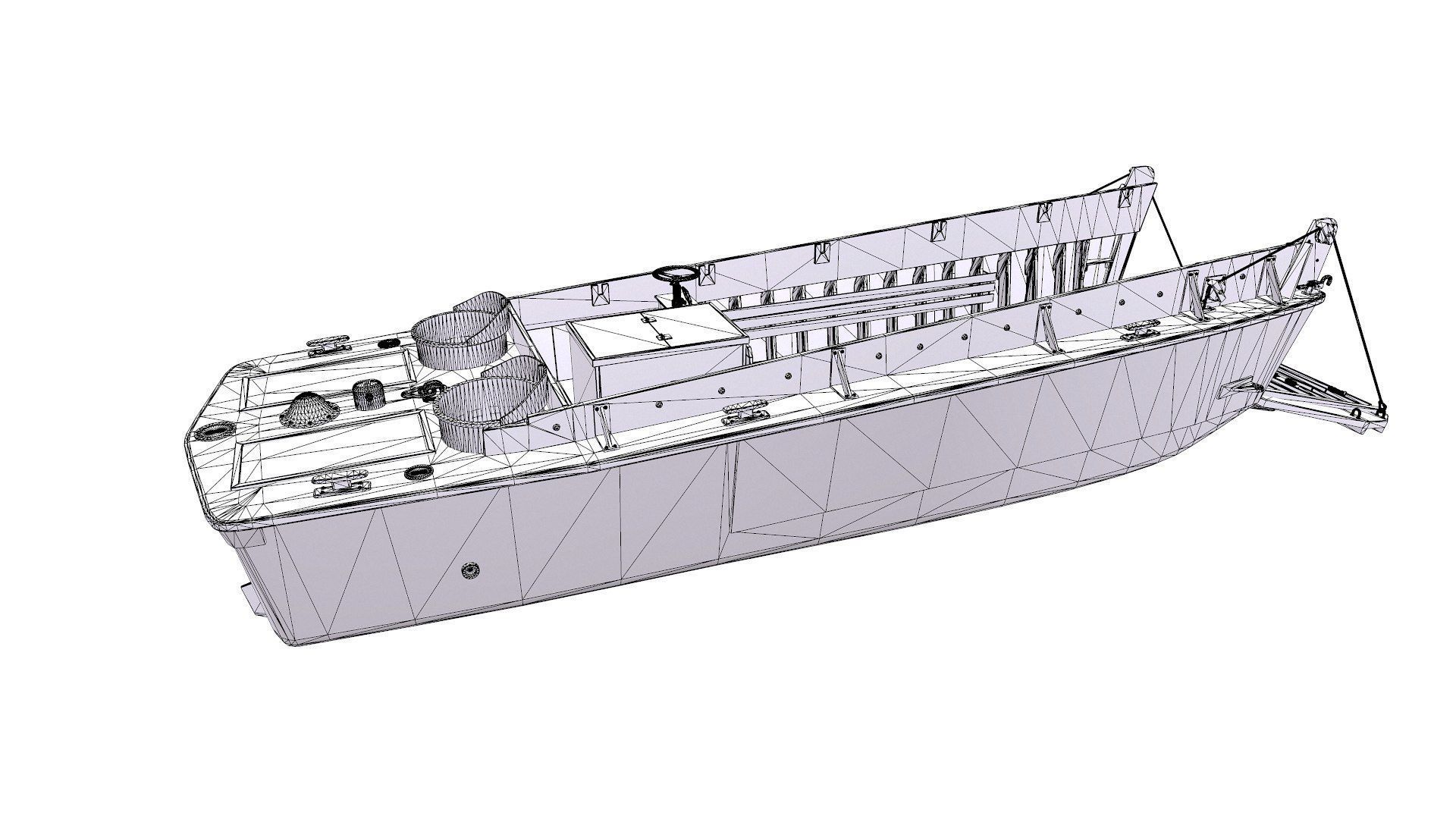 LCVP Higgins Boat Low-poly PBR Low-poly 3D model_28