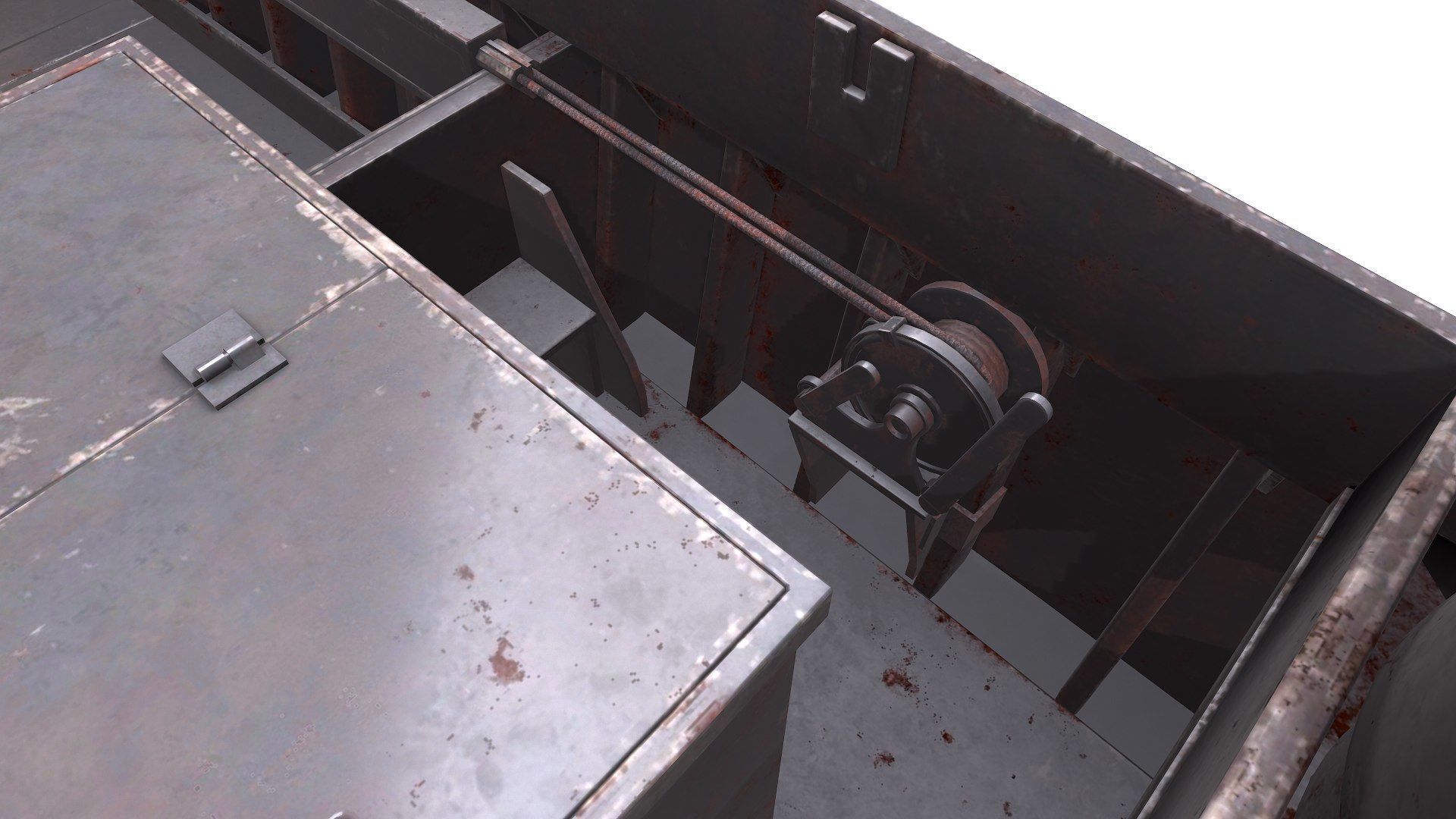 LCVP Higgins Boat Low-poly PBR Low-poly 3D model_22