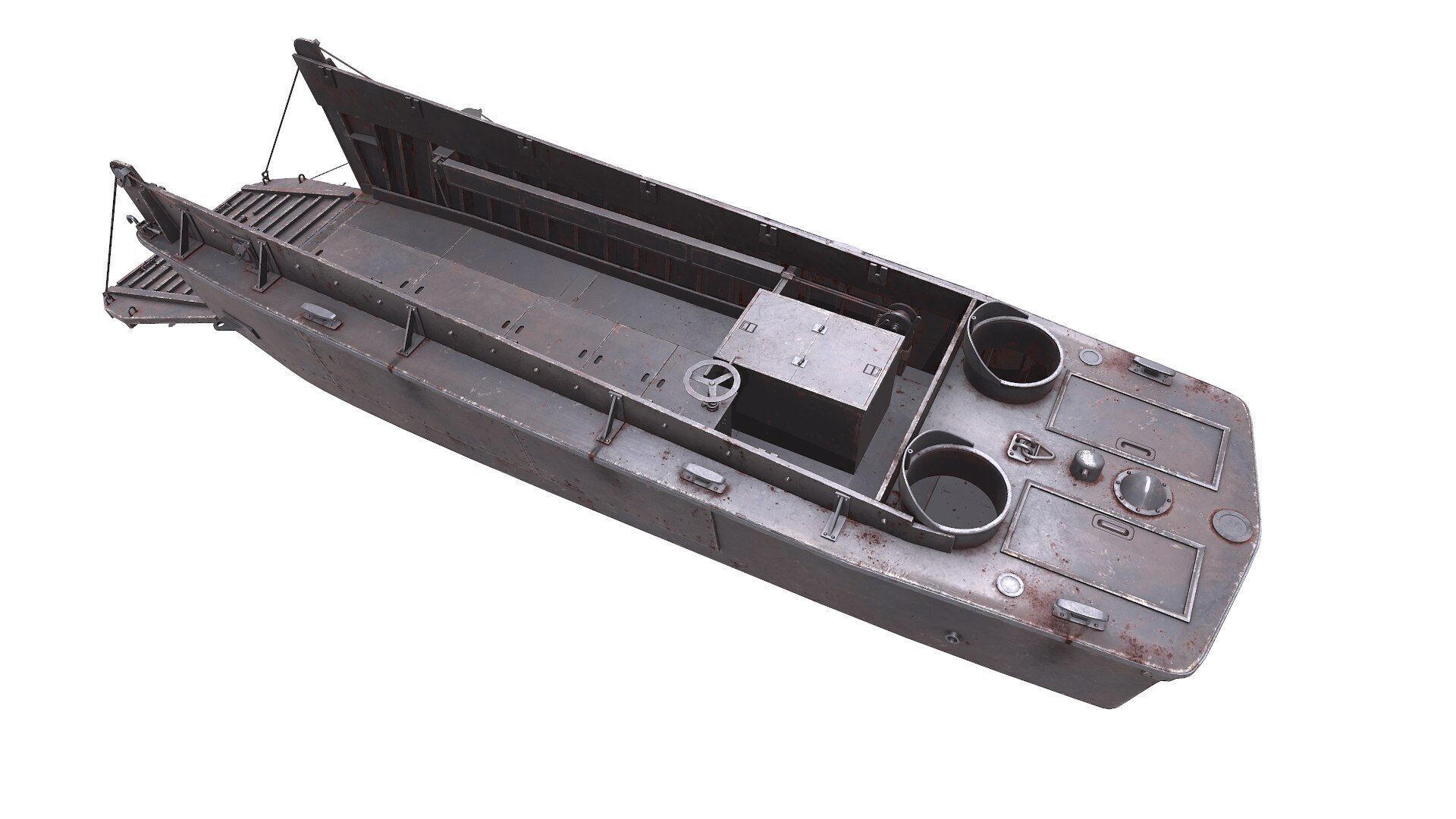 LCVP Higgins Boat Low-poly PBR Low-poly 3D model_15