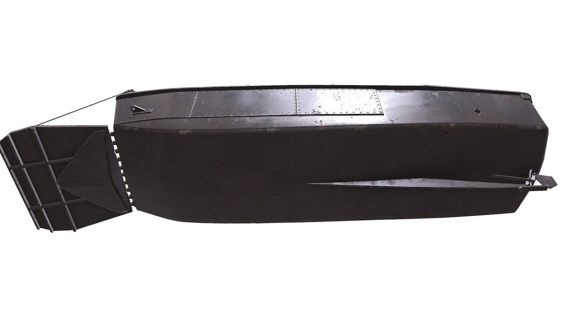 LCVP Higgins Boat Low-poly PBR Low-poly 3D model_25