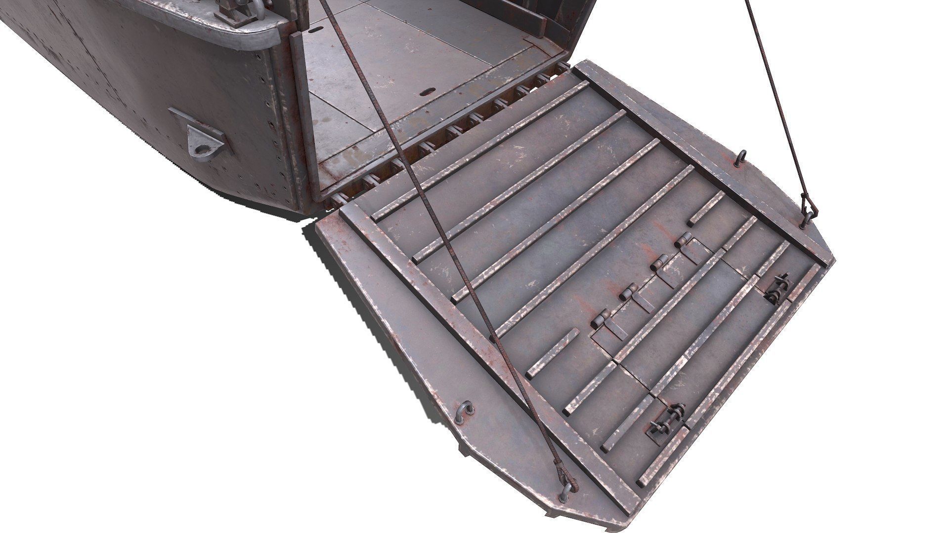 LCVP Higgins Boat Low-poly PBR Low-poly 3D model_19