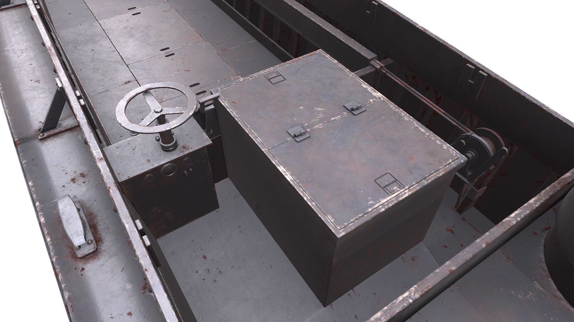 LCVP Higgins Boat Low-poly PBR Low-poly 3D model_21