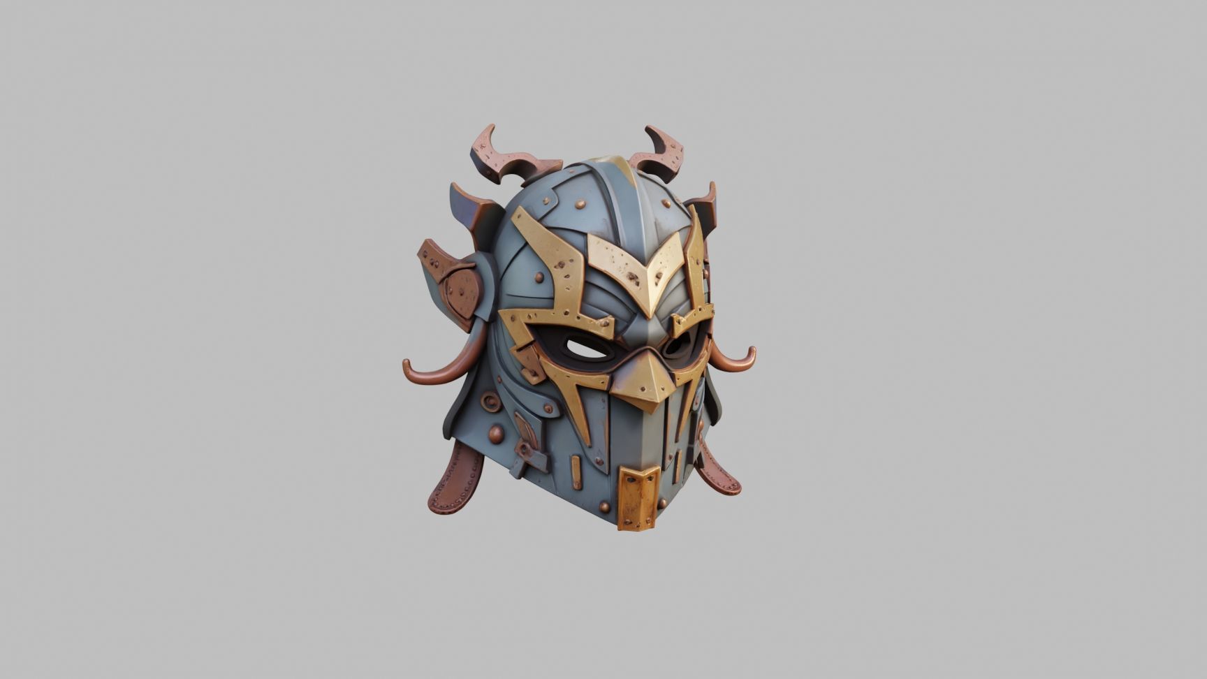 Sci Fi Knight Helmet 3D model_1
