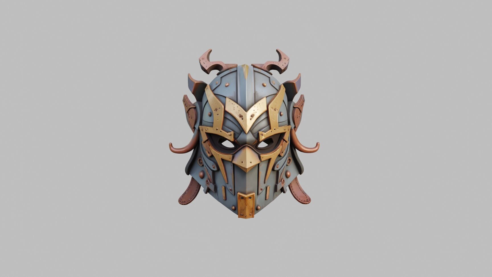 Sci Fi Knight Helmet 3D model_2