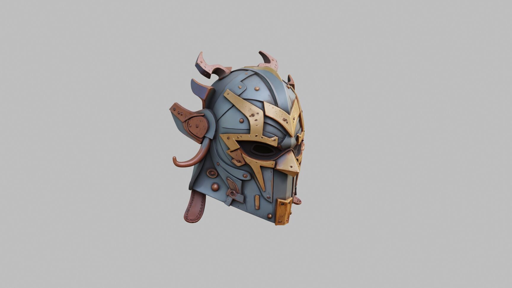 Sci Fi Knight Helmet 3D model_4