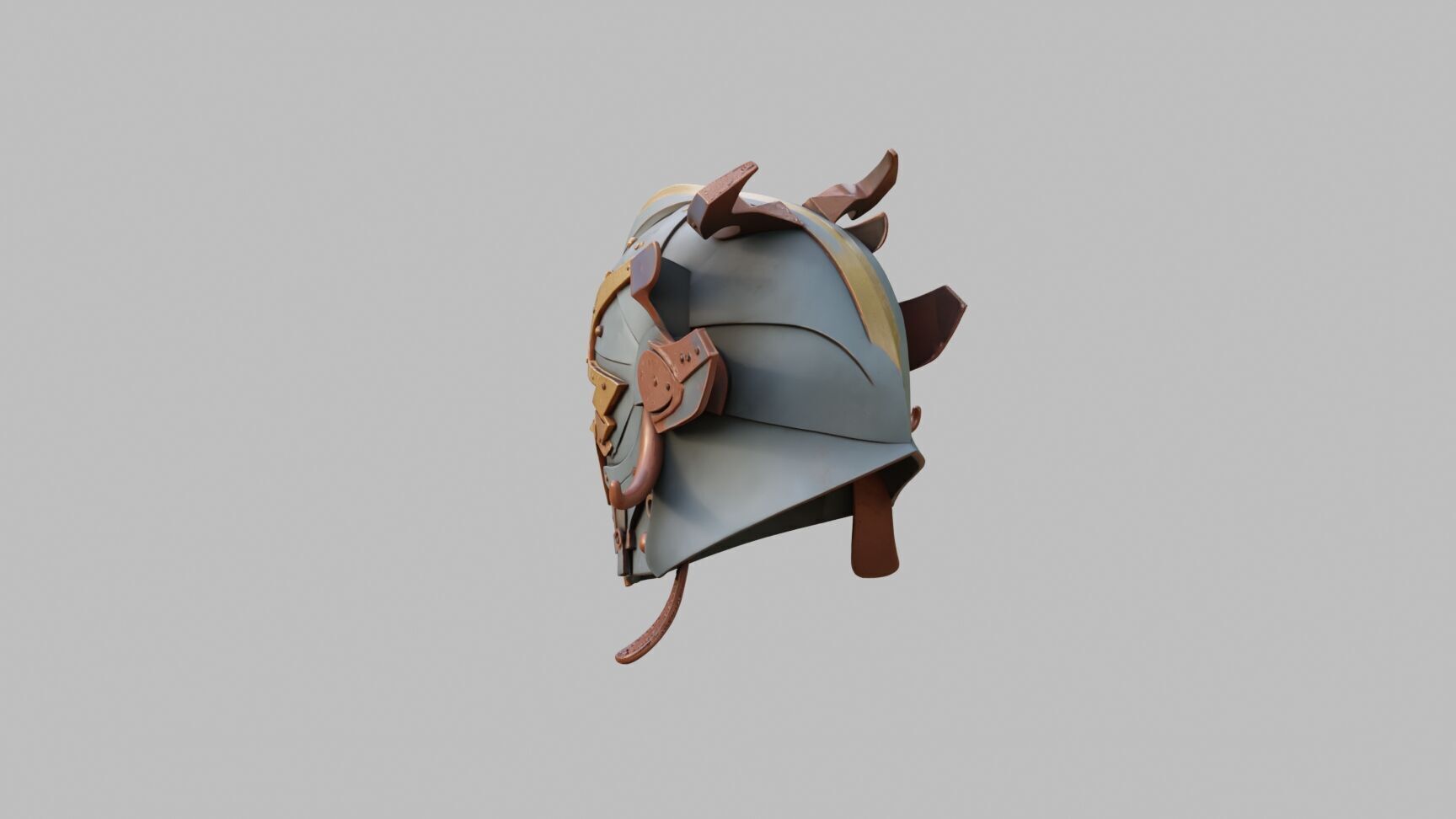 Sci Fi Knight Helmet 3D model_5