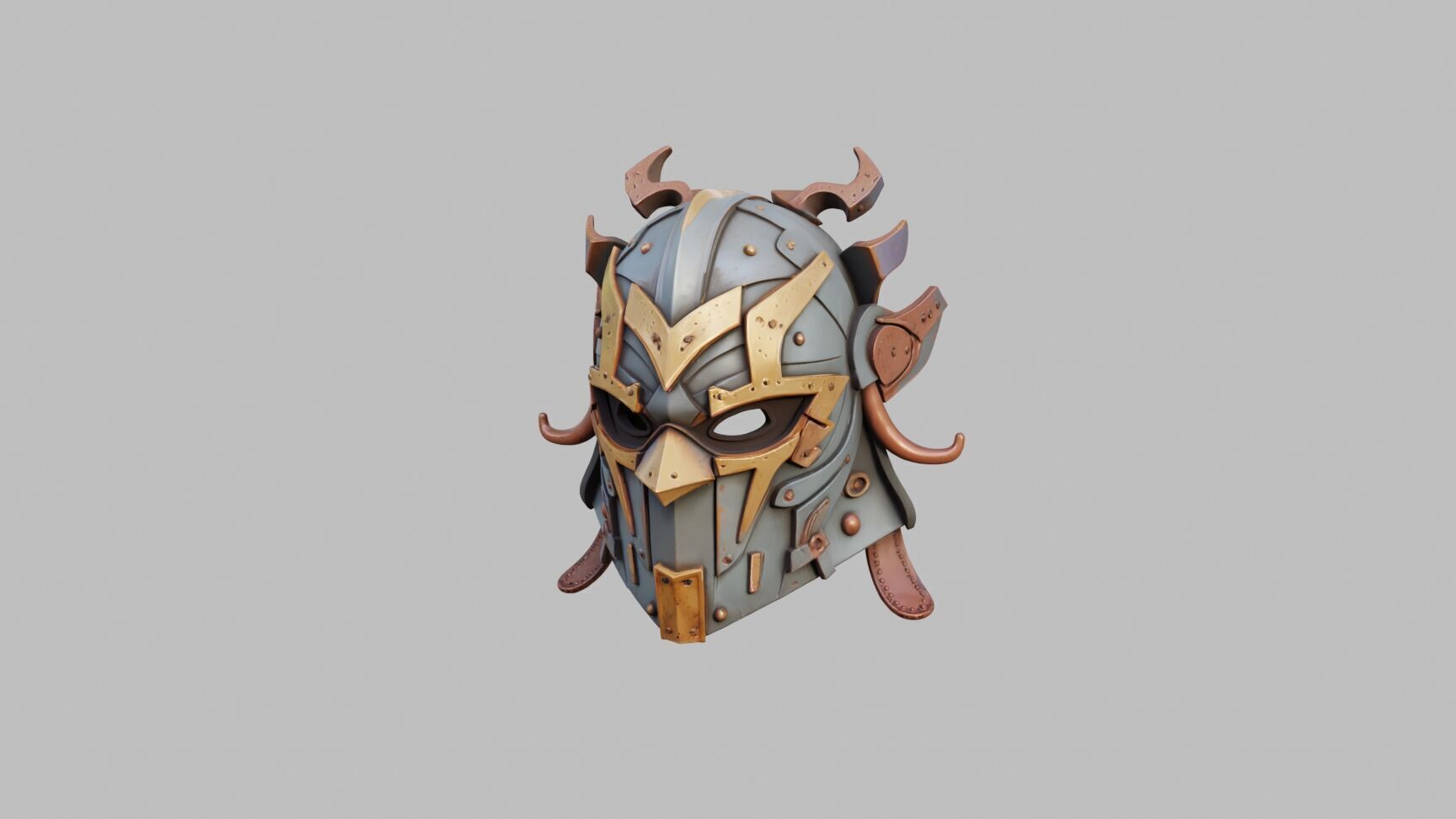 Sci Fi Knight Helmet 3D model_3