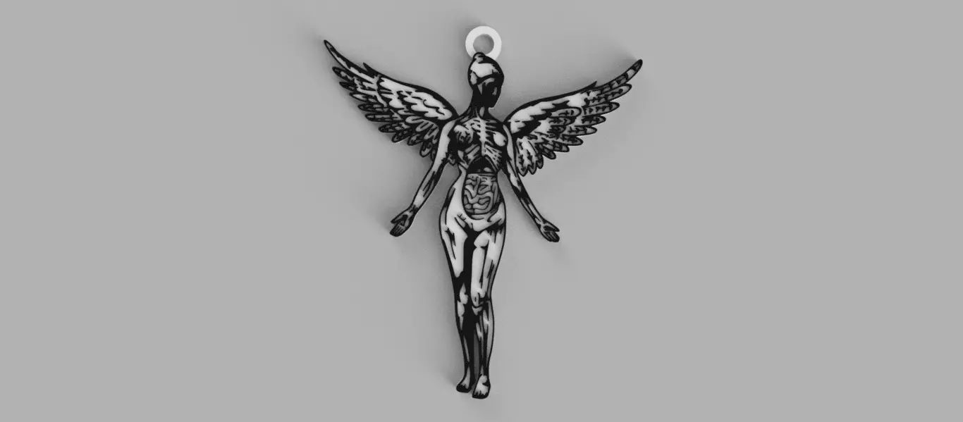 Nirvana In Utero Logo Rock Keychain - Pendant - Earring 3D print model